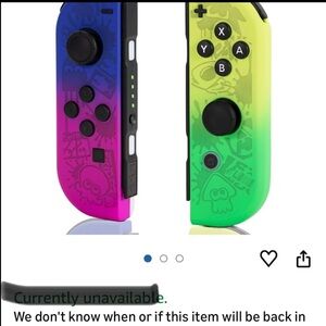 Nintendo Joy-Con Controllers in Vibrant Pink and Green